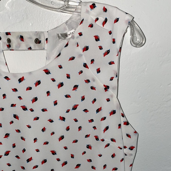 Esley Bird Patterned Dress - S - Picture 2 of 8